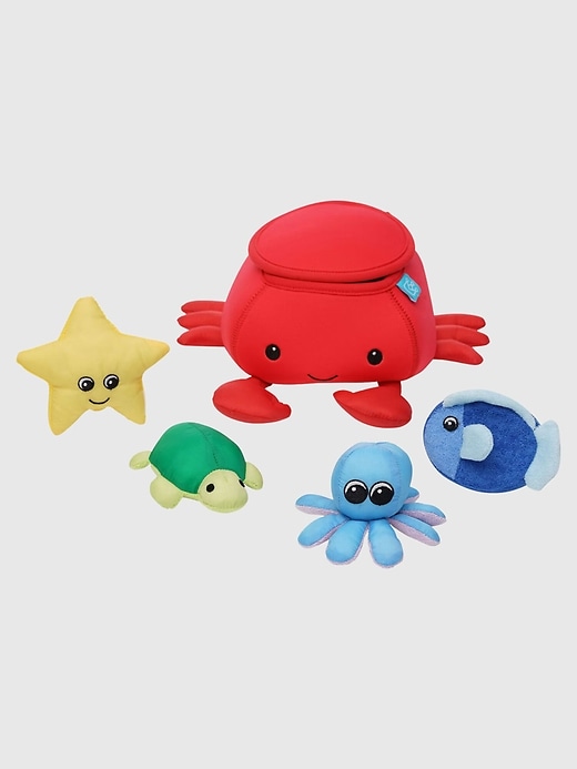 1 of 8 showing, with the color Multi of product Crab Floating Fill n Spill Bath Toy