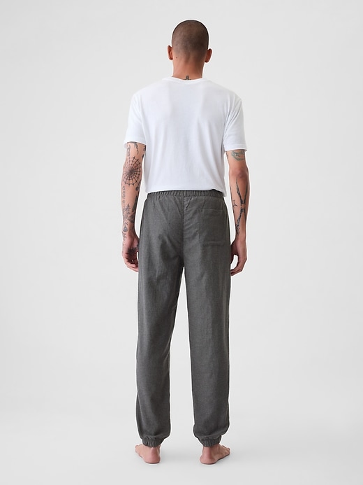 2 of 8 showing, with the color CHARCOAL GREY of product Flannel PJ Joggers