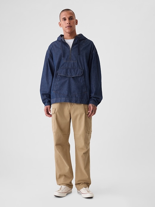 2 of 8 showing, with the color Dark wash of product Denim Anorak Jacket