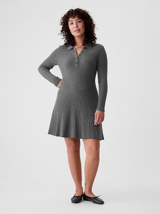 Image number 5 showing, CashSoft Polo Sweater Mini Dress