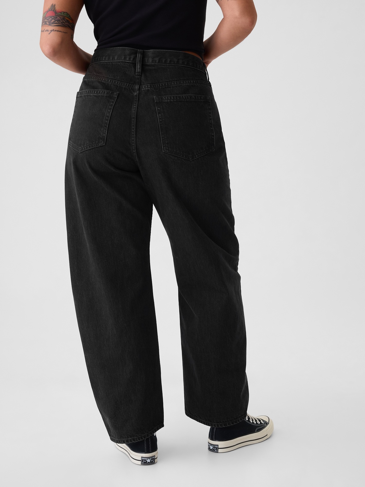 Женские джинсы Gap High Rise Crossover Barrel Jeans — фото 6