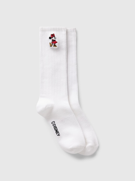 1 of 8 showing, with the color optic white of product Gap x Disney Crew Socks