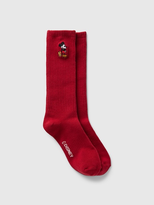 1 of 8 showing, with the color sled red of product Gap x Disney Crew Socks