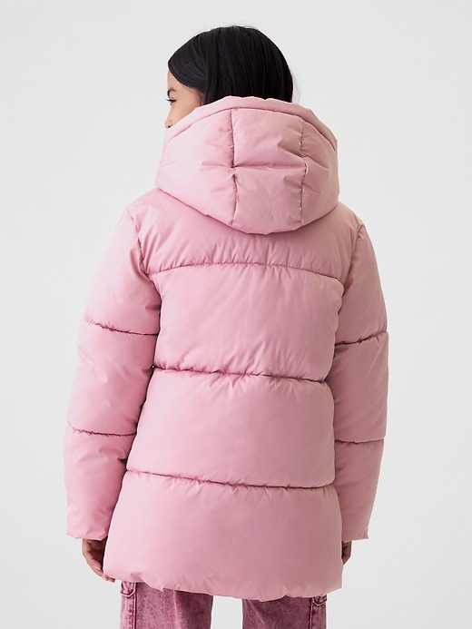 2 of 8 showing, with the color lilas pink of product Kids Recycled Heavyweight PrimaLoft® Puffer Jacket