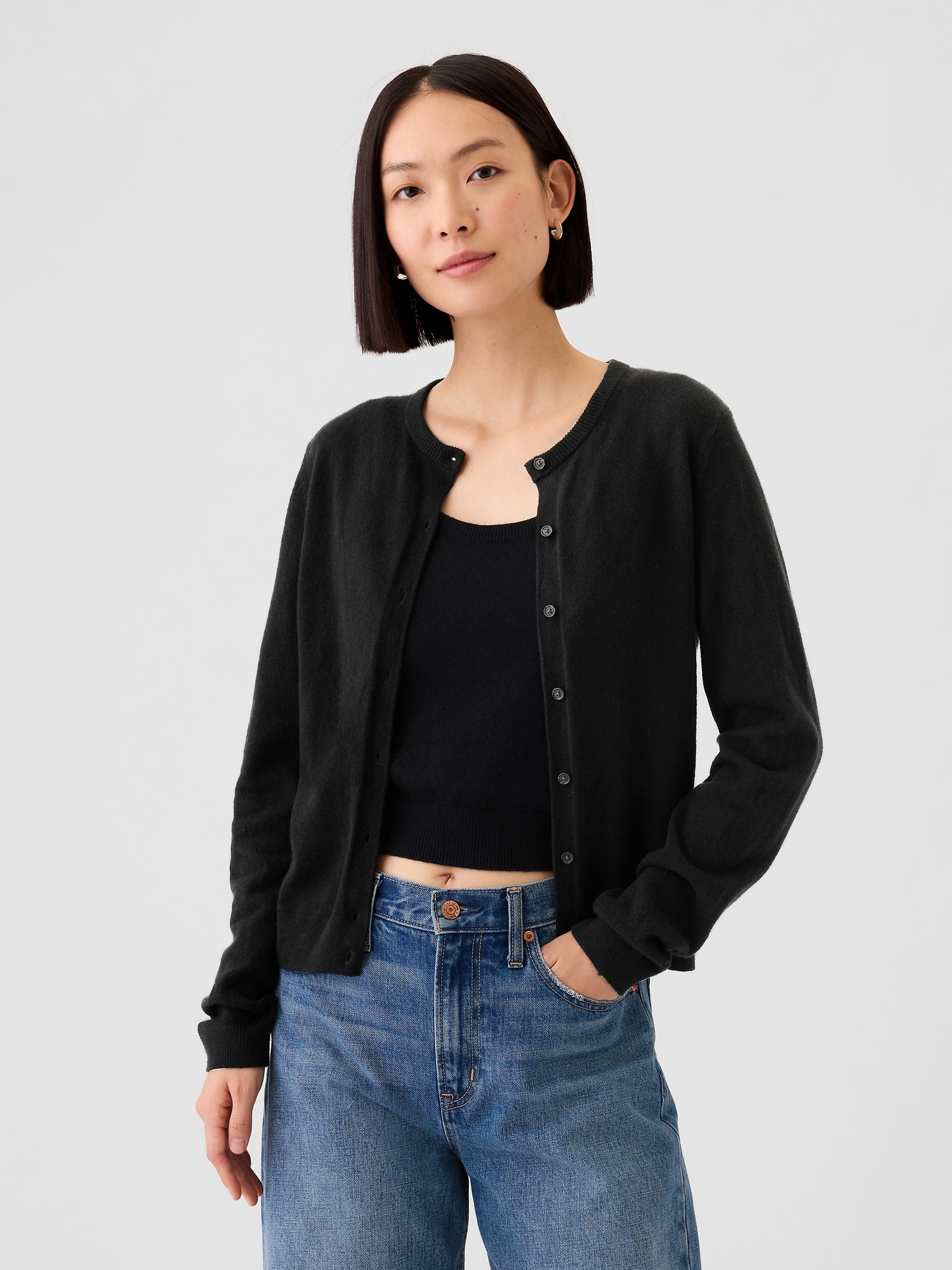 Women s Cashsoft Cardigan by Gap Black Size L