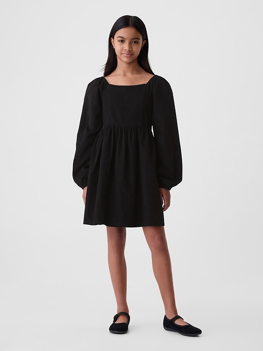 Image number 1 showing, Kids Puff-Sleeve Corduroy Dress