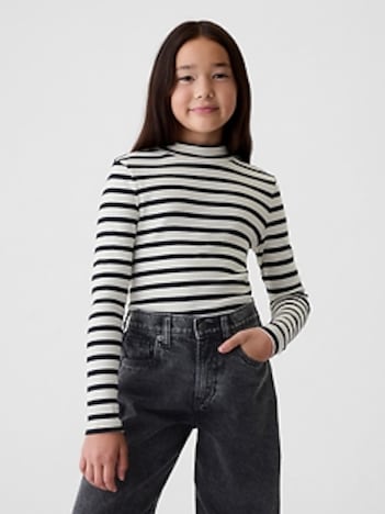 Kids Rib Mockneck T-Shirt