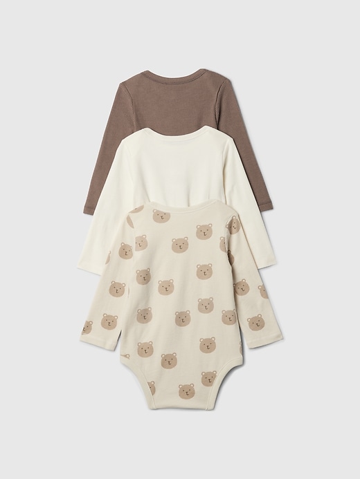 2 of 8 showing, with the color Bear print of product Baby First Favorites Bodysuits (3-Pack)