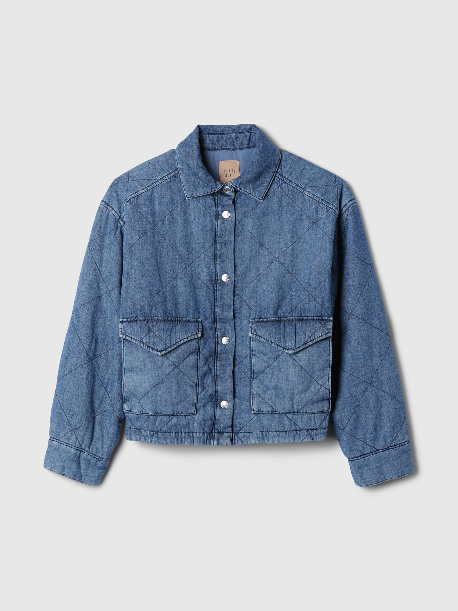 Gap quilted denim jacket on sale
