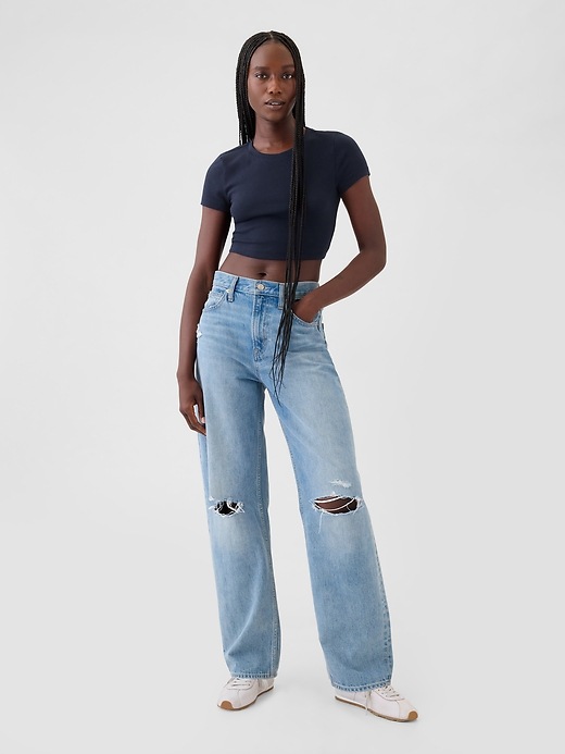 【GATELESS】MILI CROPPED T-SHIRT MILI CROPPED T-SHIRT - GATELESS | 60% - Asian Fashion Online