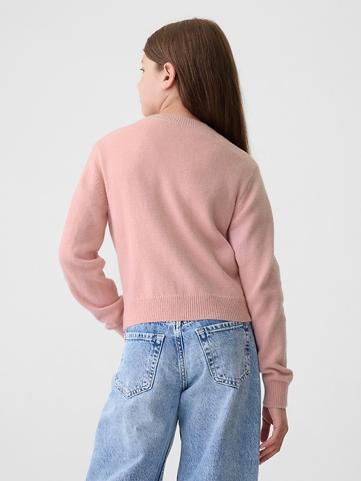 2 of 8 showing, with the color Primitive pink of product Kids CashSoft Cropped Cardigan