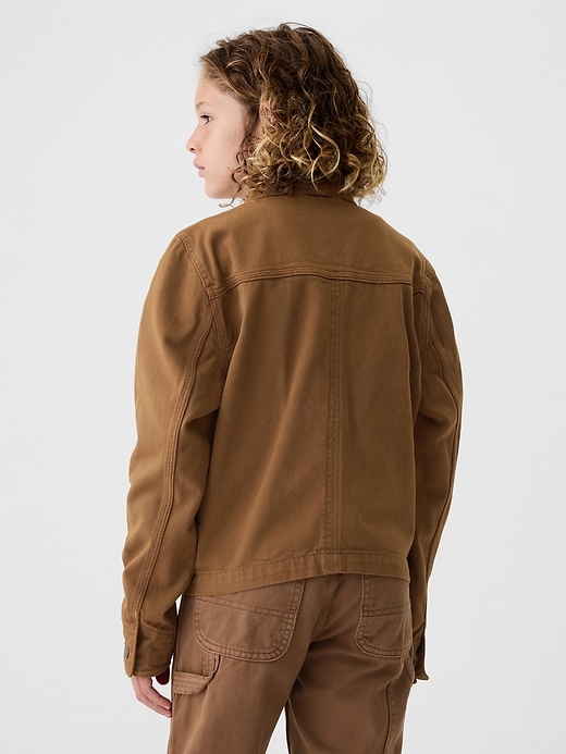 2 of 8 showing, with the color palomino brown of product Kids Denim Carpenter Jacket