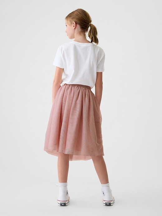 2 of 8 showing, with the color primitive pink of product Kids Tulle Midi Skirt