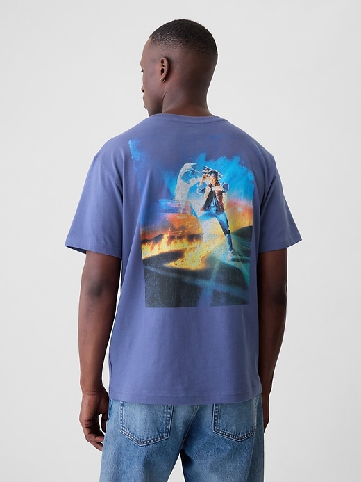 2 of 8 showing, with the color blue of product Back to the Future Graphic T-Shirt