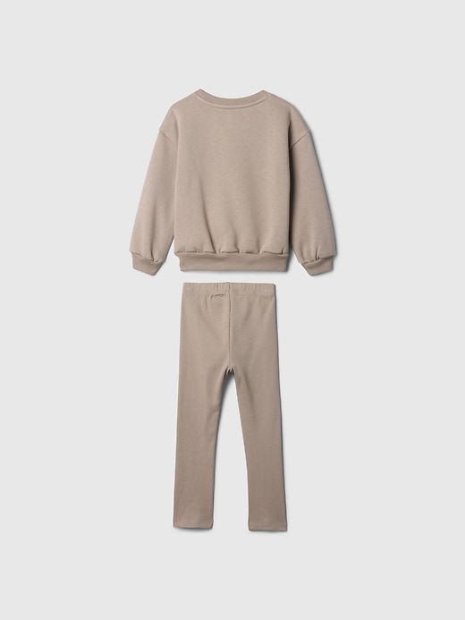 2 of 8 showing, with the color quail brown of product Gap × Disney Baby VintageSoft Outfit Set
