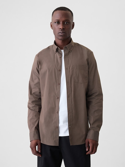 Image number 1 showing, All-Day Poplin Shirt in Classic Fit