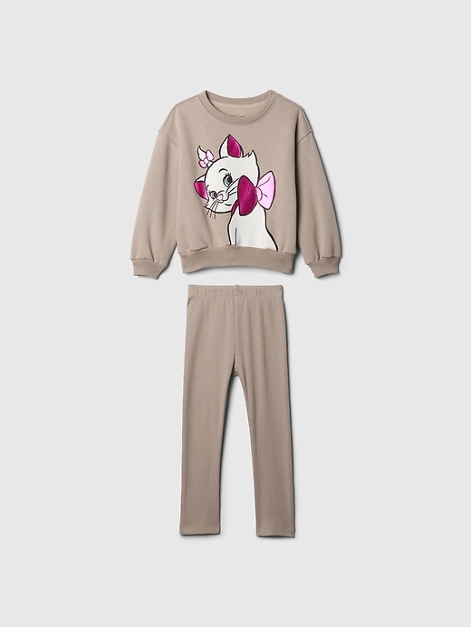 1 of 8 showing, with the color quail brown of product Gap × Disney Baby VintageSoft Outfit Set