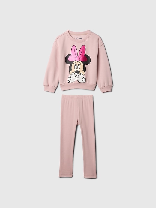 1 of 8 showing, with the color primitive pink of product Gap × Disney Baby VintageSoft Outfit Set
