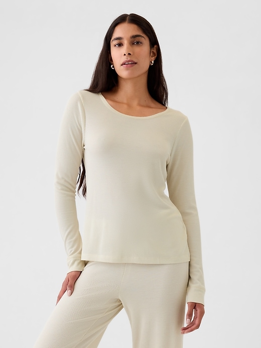 1 of 8 showing, with the color chino beige of product Waffle PJ T-Shirt