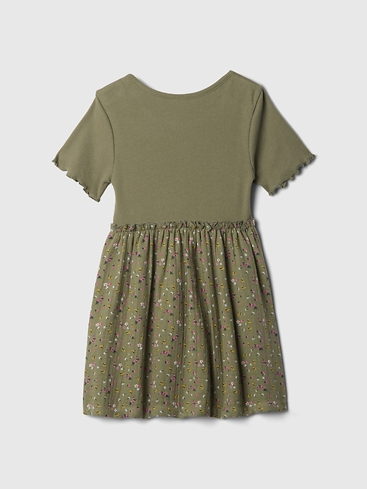 2 of 8 showing, with the color walden green of product Baby & Toddler Mix & Match Gauze Dress
