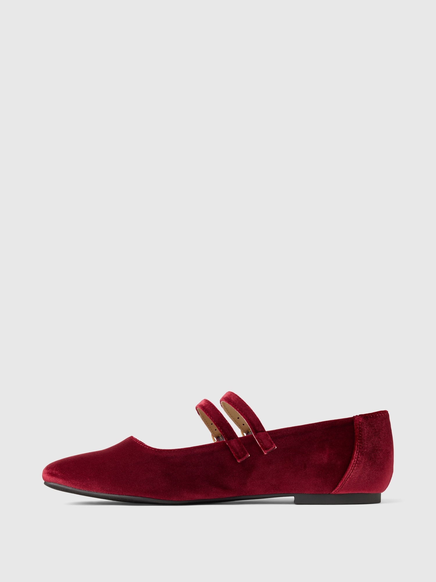 Женские балетки Gap Velvet Double-Strap Mary Jane Flats, цвет: Красный — фото 5