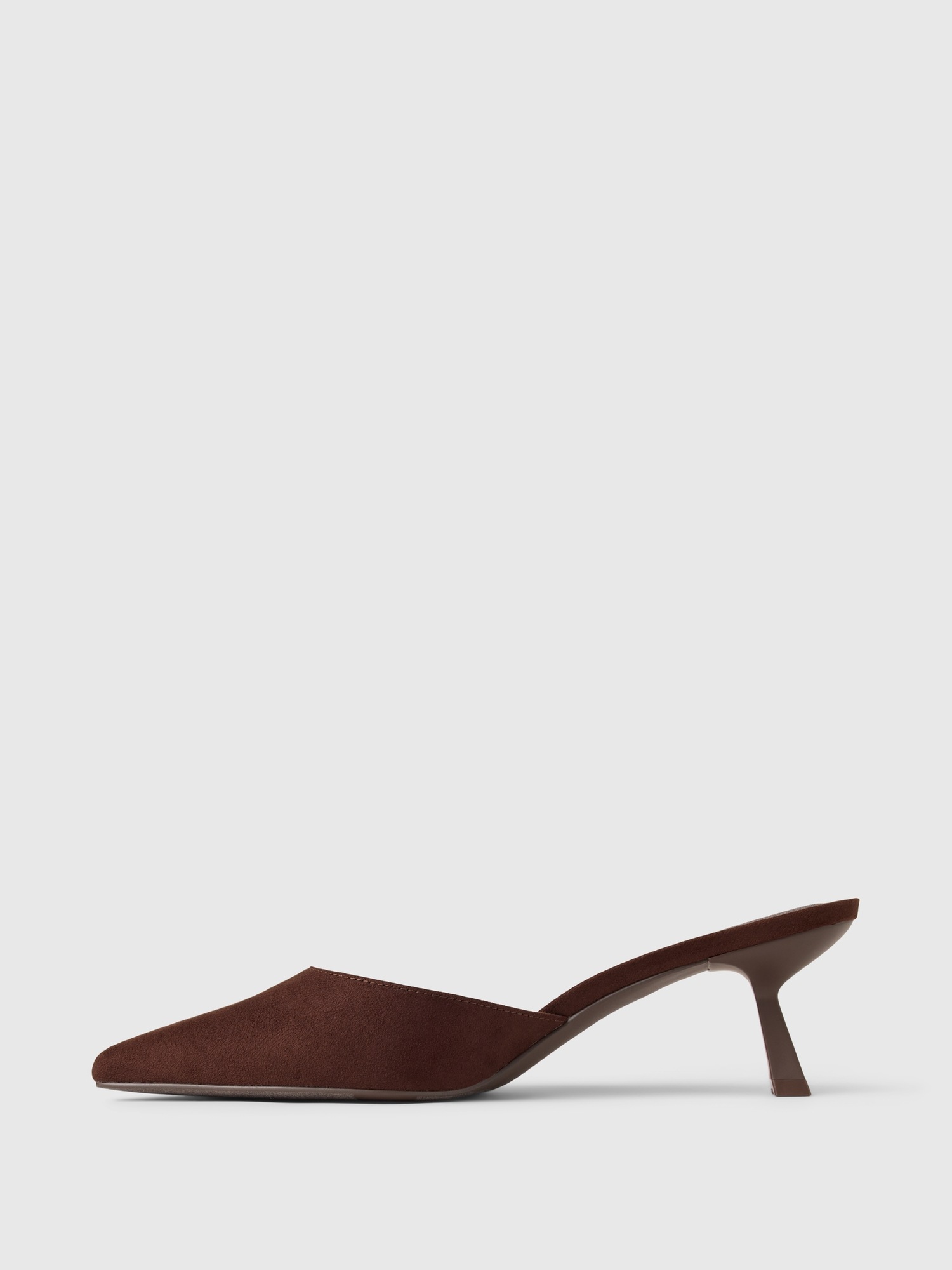 Женские туфли Gap Vegan Suede Kitten Heels, цвет: Шоколадный коричневый — фото 5