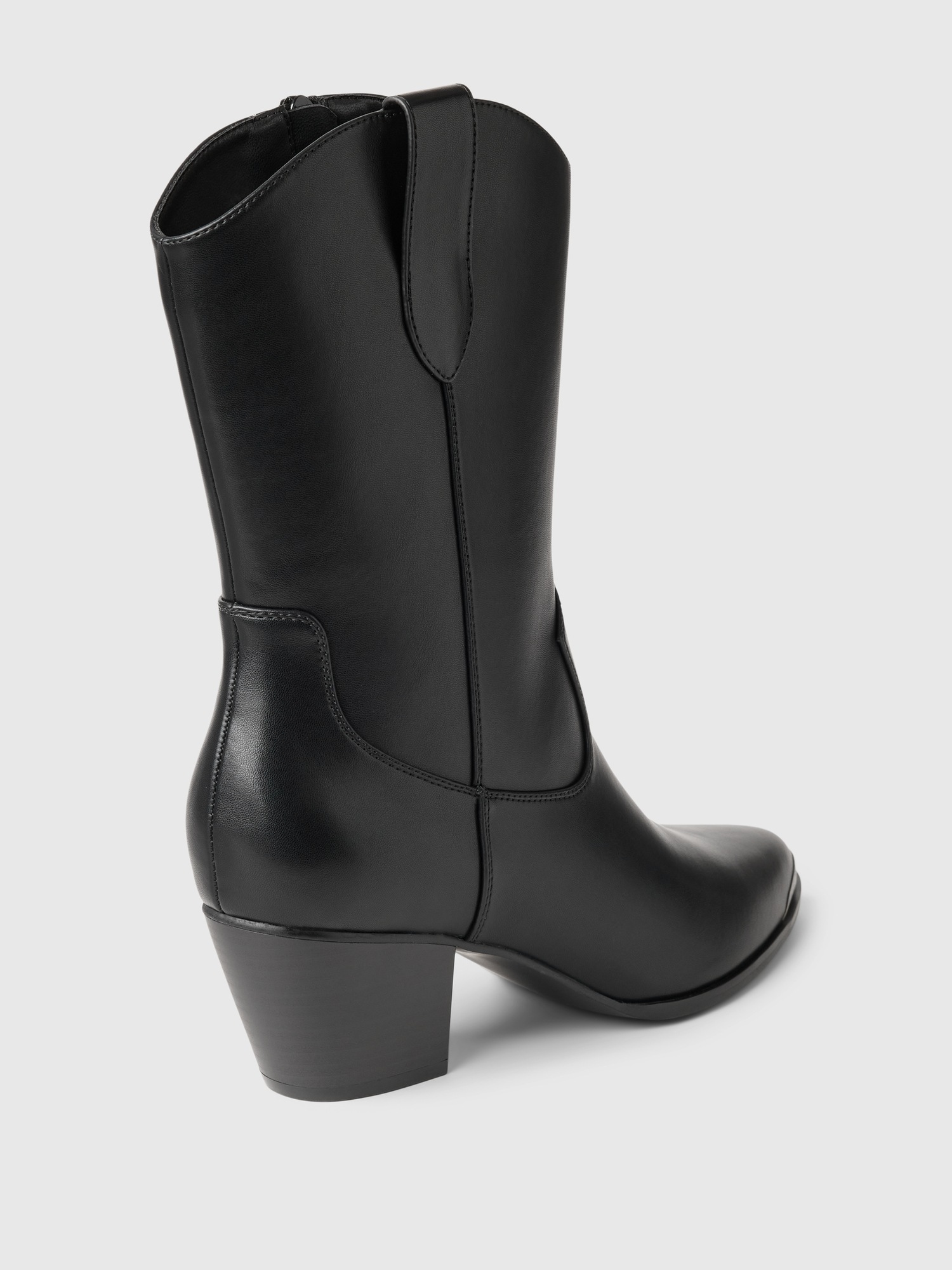 Женские ботинки Gap Vegan Leather Western, цвет: Насыщенный чёрный — фото 4