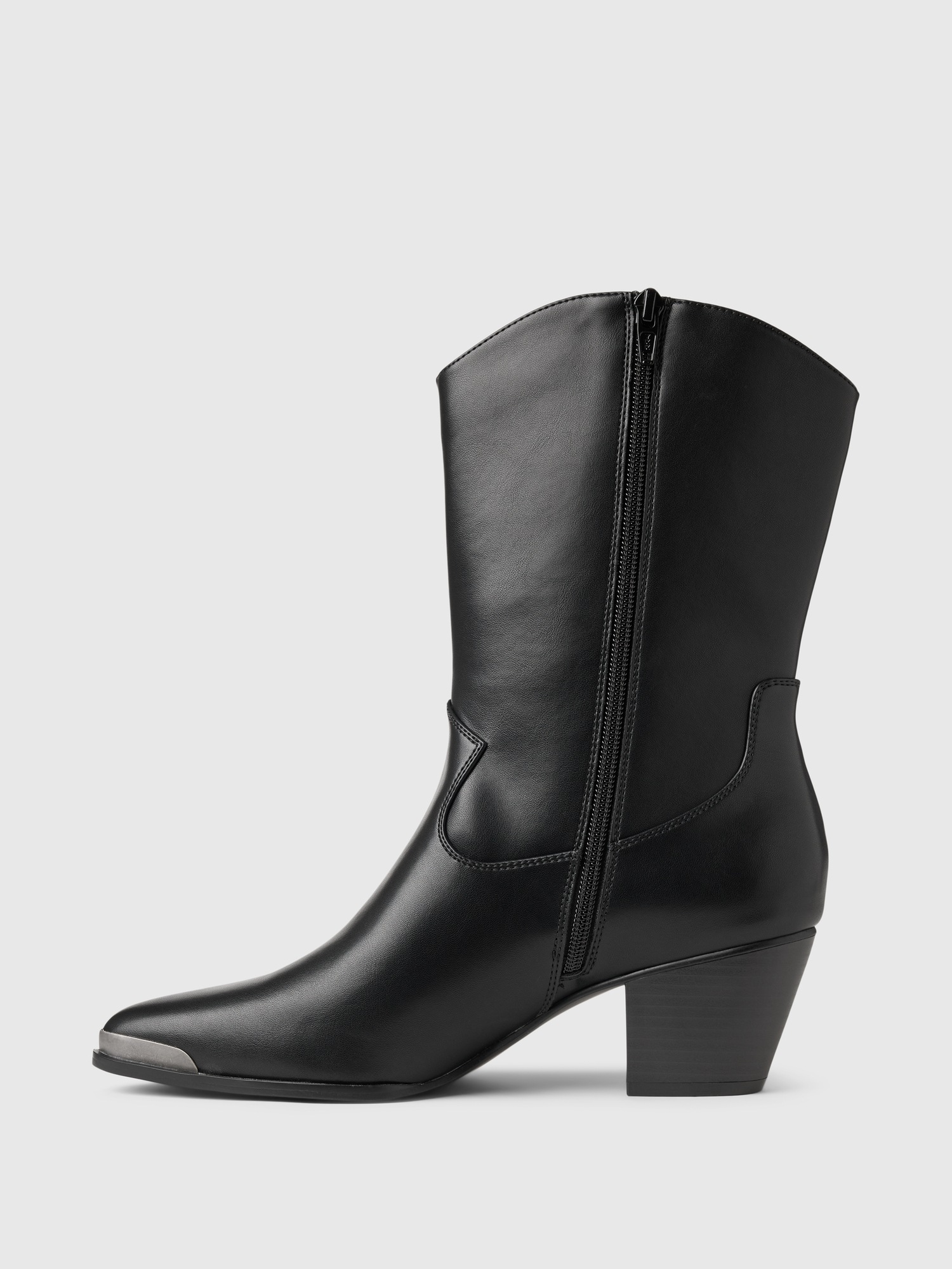 Женские ботинки Gap Vegan Leather Western, цвет: Насыщенный чёрный — фото 5