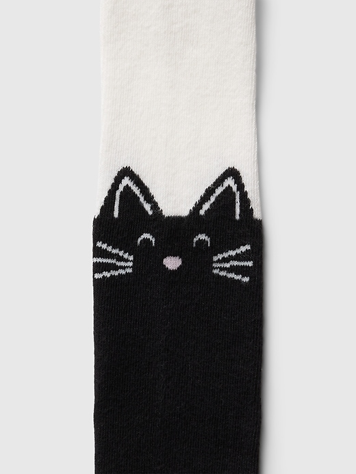 2 of 8 showing, with the color new off white of product Baby & Toddler Halloween Tights