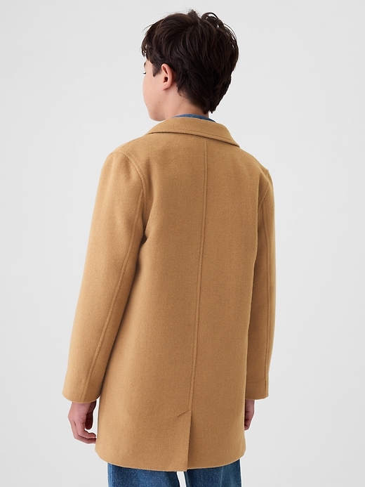 2 of 8 showing, with the color camel hair of product Kids Wool-Blend Topcoat