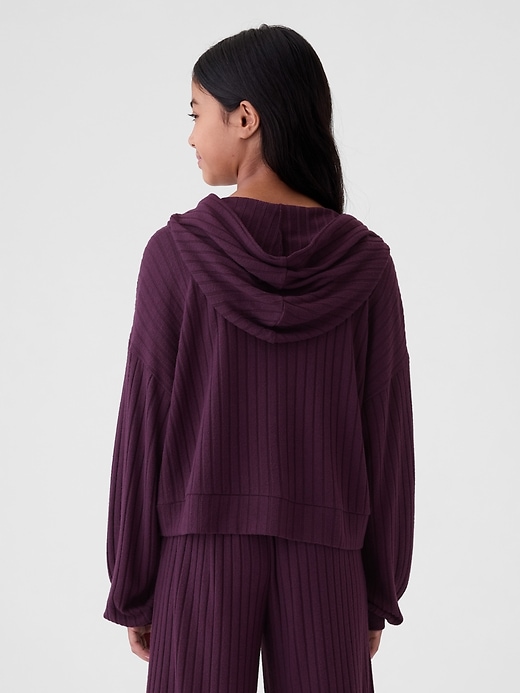Kids Softspun Rib Hoodie Gap
