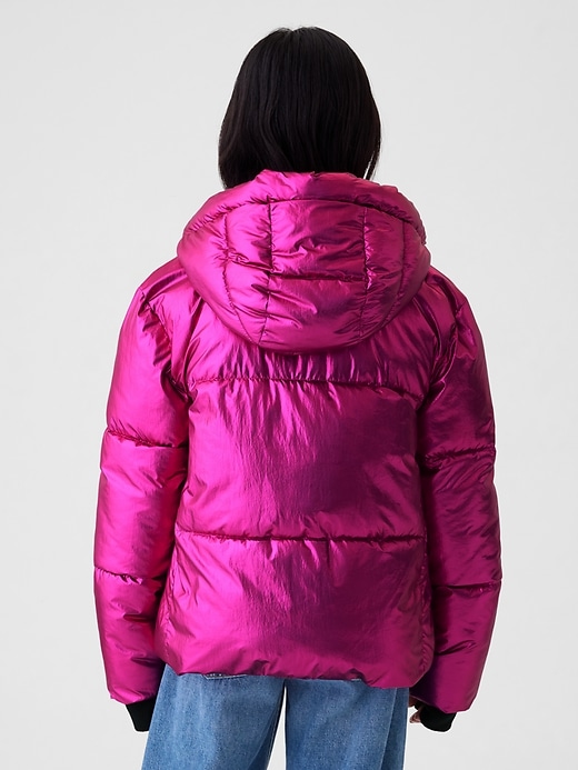 Image number 2 showing, Kids Recycled Metallic Puffer Jacket