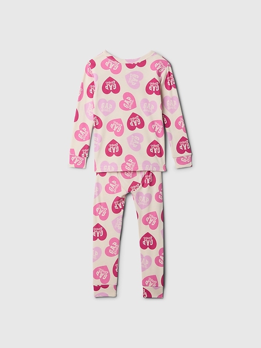 2 of 8 showing, with the color barbie pink of product Gap × Barbie™ Baby Organic Brushed Cotton PJ Set