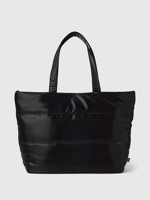 Image number 1 showing, Metallic Puffer Tote Bag