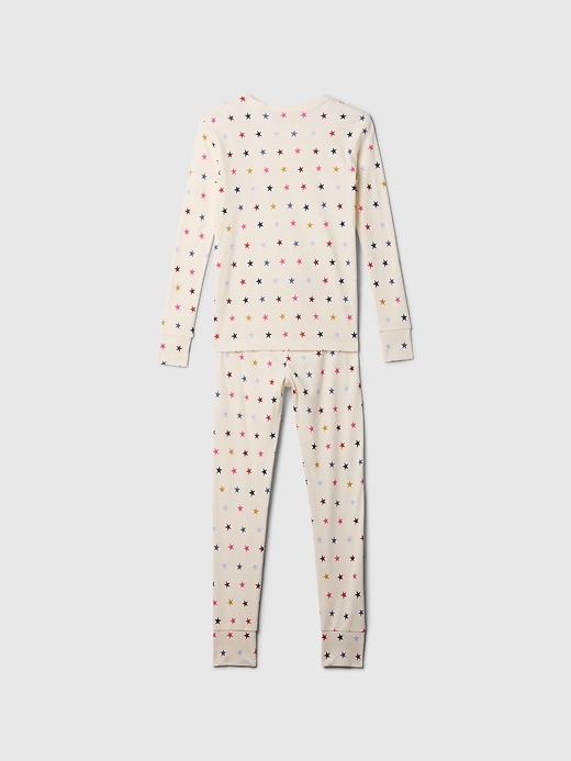 2 of 8 showing, with the color scattered stars of product Kids Organic Brushed Cotton PJ Set
