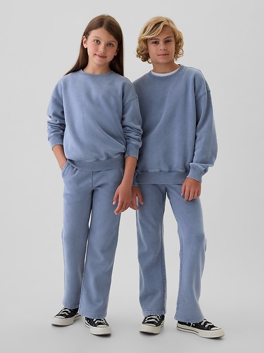 2 of 8 showing, with the color bainbridge blue of product Kids VintageSoft Washed Relaxed Sweatshirt