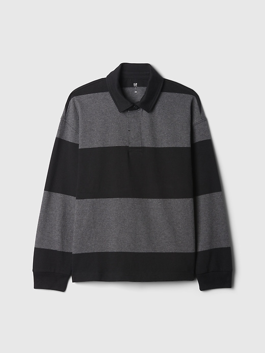 1 of 8 showing, with the color grey stripe of product Kids Rugby Shirt