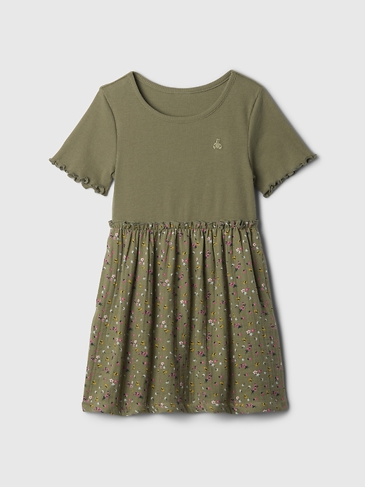 1 of 8 showing, with the color walden green of product Baby & Toddler Mix & Match Gauze Dress