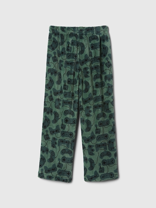 2 of 8 showing, with the color video game green of product Kids Recycled Cozy PJ Pants