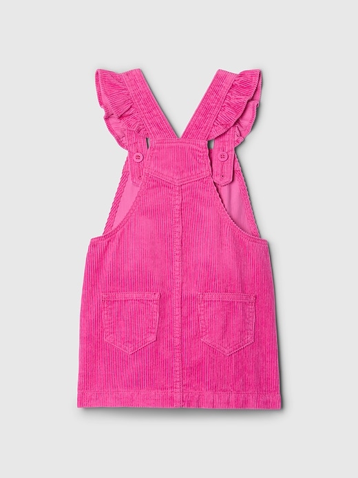2 of 8 showing, with the color happy pink of product Baby & Toddler Corduroy Flutter Skirtall