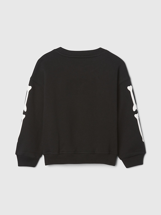 2 of 8 showing, with the color true black skeleton of product Baby & Toddler VintageSoft Halloween Sweatshirt