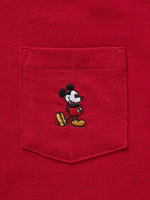 3 of 8 showing, with the color Mickey Mouse sled red of product Gap × Disney Kids Pocket T-Shirt