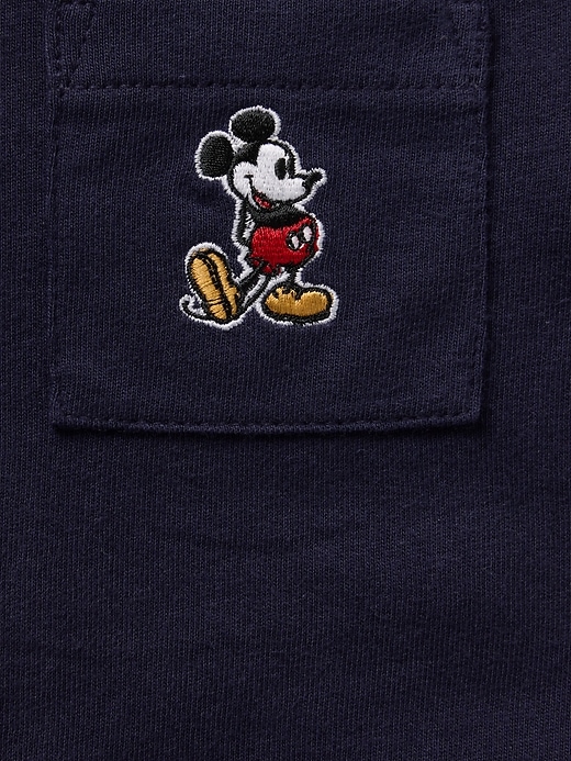 4 of 8 showing, with the color Mickey Mouse navy uniform of product Gap × Disney Baby Pocket T-Shirt