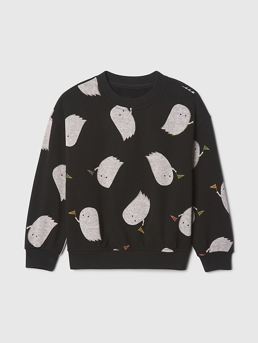1 of 8 showing, with the color true black ghost of product Baby & Toddler VintageSoft Halloween Sweatshirt