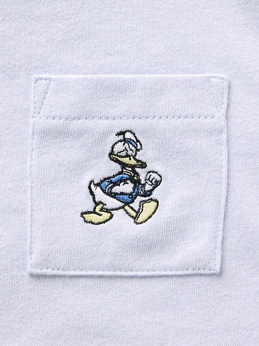4 of 8 showing, with the color Donald Duck jet stream blue of product Gap × Disney Baby Pocket T-Shirt