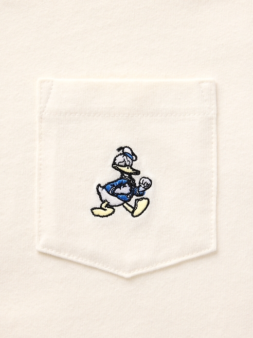3 of 8 showing, with the color Donald Duck ivory frost of product Gap × Disney Kids Pocket T-Shirt