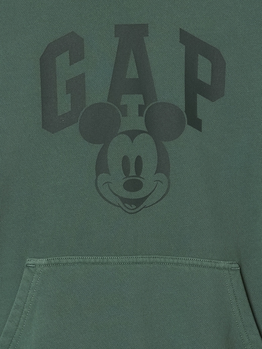 4 of 8 showing, with the color essex green of product Gap × Disney Kids VintageSoft Mickey Mouse Logo Hoodie