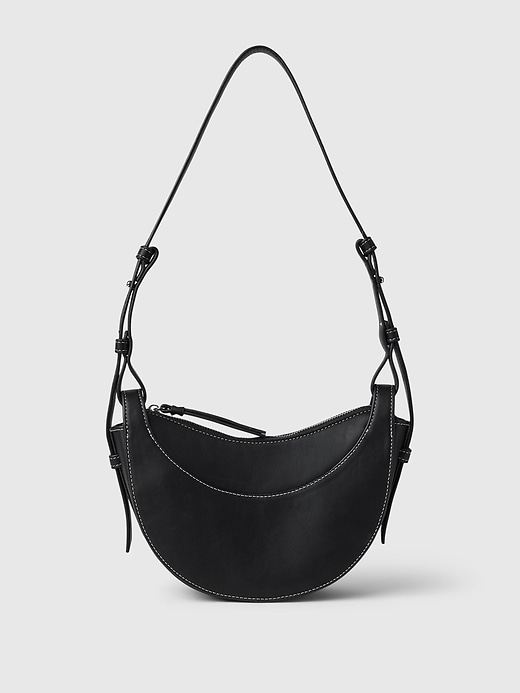 1 of 8 showing, with the color True black of product Vegan Leather Western Crossbody Bag