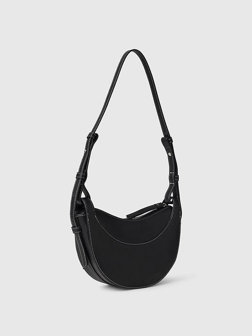 2 of 8 showing, with the color True black of product Vegan Leather Western Crossbody Bag