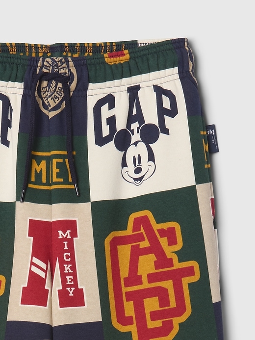 4 of 8 showing, with the color patchwork of product Gap × Disney Kids VintageSoft Mickey Mouse Logo Sweatpants